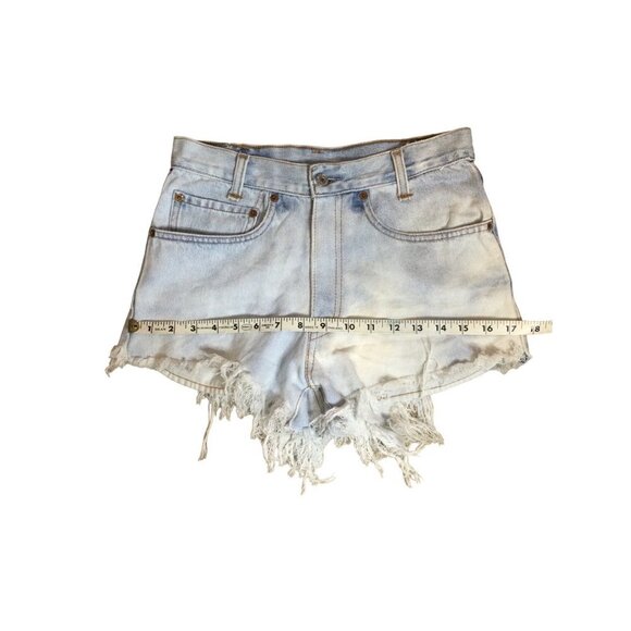 Levis Cut off Booty Shorts distressed raw hem bleached faded coastal cowgirl - Picture 5 of 7